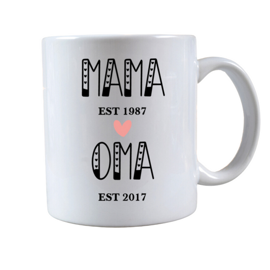 Tasse "Mama Oma est" - personalisiert