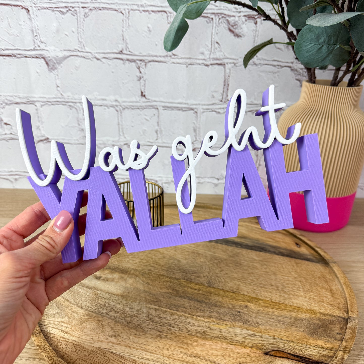 personalisierter 3D Schriftzug - Geschenkidee mit Wunschtext