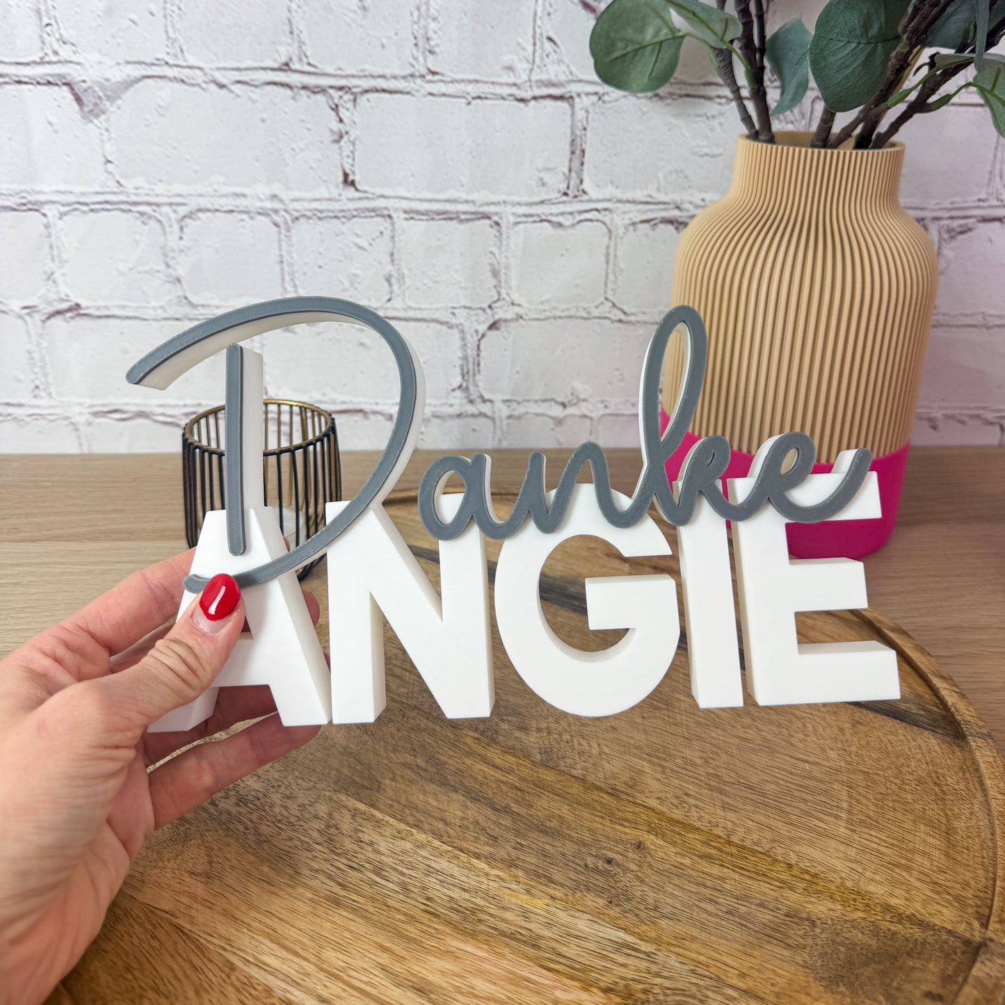 personalisierter 3D Schriftzug - Geschenkidee mit Wunschtext