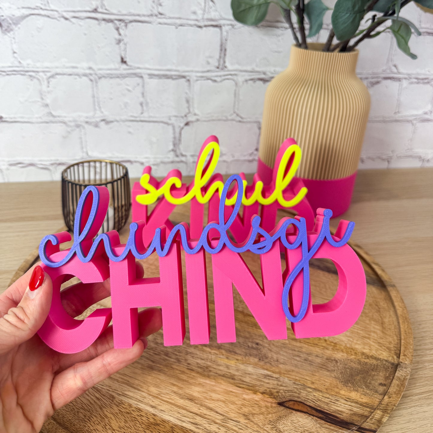personalisierter 3D Schriftzug - Geschenkidee mit Wunschtext