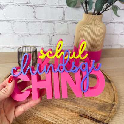 personalisierter 3D Schriftzug - Geschenkidee mit Wunschtext