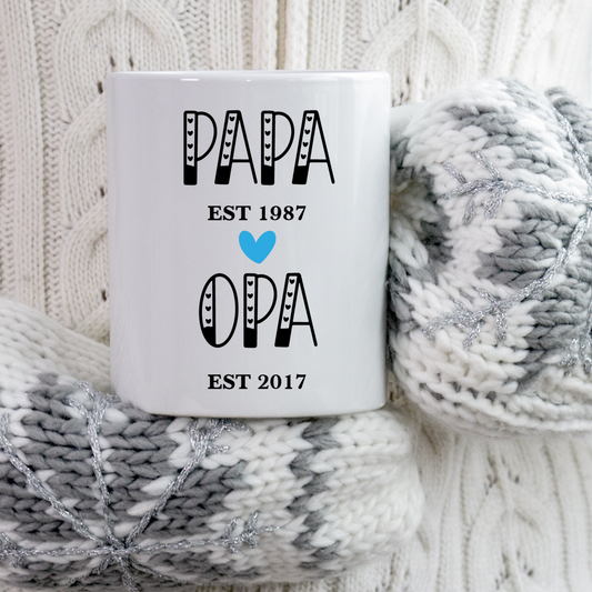 Tasse "Papa Opa est" - personalisiert
