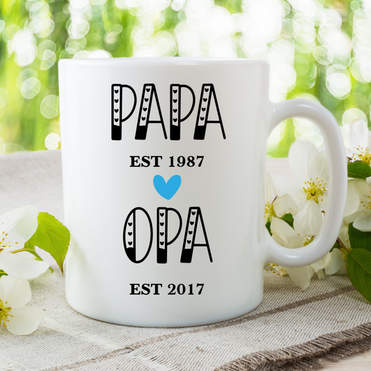 Tasse "Papa Opa est" - personalisiert